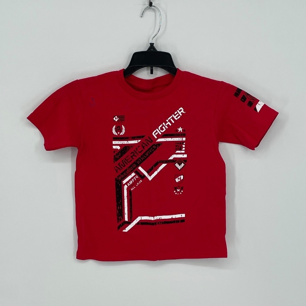 AMERICAN FIGHTER Youth Red Short Sleeve T-Shirt